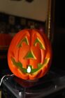 Vtg 90's Halloween Blow Mold Foam Jack-o'-lantern Green Light Pumpkin by Zauders