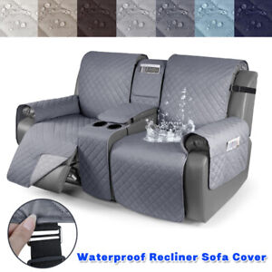 Waterproof Loveseat Recliner Sofa Cover with Center Console Non-Slip Pet Cover
