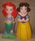 Disney Princess Vinyl Bath Toys Lot of 2 Ariel & Snow White