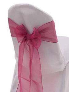 New ListingMDS Pack of 10 Organza Chair Sashes Bows for Wedding Reception Event Banquets...