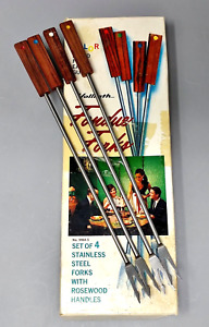 Vintage Vollrath 1960s made in Japan Stainless Steel Forks with Rosewood Handles
