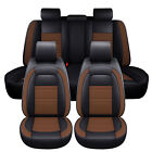For Toyota Car Seat Cover Full Set Deluxe Leather 5-Seats Front & Rear Protector