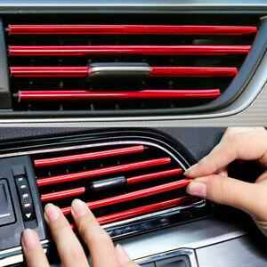 20× Car Accessories Interior Air Conditioner Air Outlet Decoration Stripes Cover