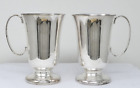 Pair of 1/2 Pint Tankards Silver Plated Mid-century EPNS A1