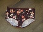 CACIQUE COTTON FULL BRIEF PANTIES IN BURGUNDY FLORAL  SIZE 18/20  NEW