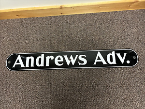 New ListingVintage Andrews Adv. Porcelain Billboard Sign