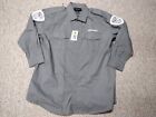 National Patrol Button Shirt GardaWorld Security Long Sleeve Gray 3XL Nwt