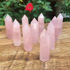 10pcs Lot 2''+ Pink Rose Quartz Crystal Point Healing Obelisk Wand Reiki Tower