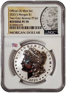 New Listing2023-S Reverse Proof MORGAN DOLLAR NGC PF70 Yellow Label Silver Coin.