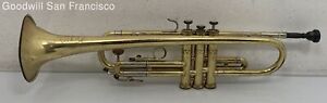 Vintage Holton Collegiate Trumpet 3 Pistons Musical Instrument Gold-Tone As Is