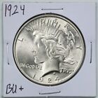 1924 $1 Peace Silver Dollar in BU+ Condition #11168