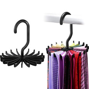 2pk Closet Complete Twirling Tie Rack Belt Organizer Holds 40 For Easy Storage