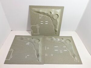 Lego Three Baseplates Raised 32 x 32 Crater Plate ONLY 6971 6972 Paint residue