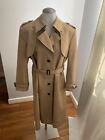Women’s Etienne Aigner Vintage Trench Coat Camel Brown Long Sleeve Collared 16