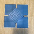Base 10 Blocks - 100 Flats - Set of 5 - Blue Math Manipulatives Plastic Blocks