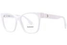 Burberry Sylvie BE2363 3007 Eyeglasses Women's White Full Rim Square Shape 51-mm