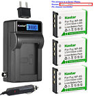 Kastar Battery LCD AC Charger for FNP-85 Aiptek AHD H23 Easypix DVX5233 Camera