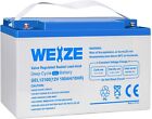 WEIZE 12V 100AH Deep Cycle Gel Battery Rechargeable for Solar, Wind, RV, Camping