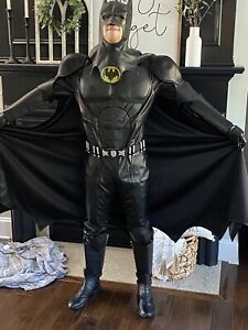 High Quality Batman Michael Keaton Cosplay Costume Hero Battle Outfit Complete U