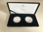 2021 SILVER PROOF AND FROSTED PROOF BRITANNIA 1OZ 2 POUNDS 2 COIN SET LTD.ED 500