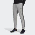 Mens Adidas Essential Fleece Tapered Cuff Pants Sweatpants Joggers 3 Stripe New