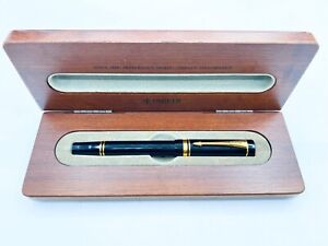 Parker Duofold Black color Rollerball Pen With Cherry Wood Box Free Shipping