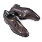 Zilli Chocolate Brown Crocodile and Calf Leather Derby US 10 (Eu 43) Dress Shoes