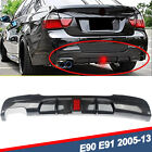 Rear Diffuser F1 Style Carbon Look ABS For 2005-11 BMW E90 E91 325i 335i M Sport