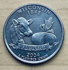 2004-D Wisconsin High Leaf Error Quarter Dollar Coin- Great Condition
