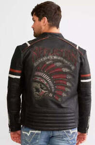Affliction Men's Leather Jacket limited American Customs Dakota