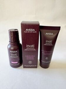 Aveda INVATI Advanced Shampoo 1.7 oz, Conditioner 1.4 oz, Scalp Revitalizer 1 oz