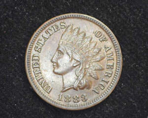 HS&C: 1883 Indian Head Penny/Cent AU - US Coin
