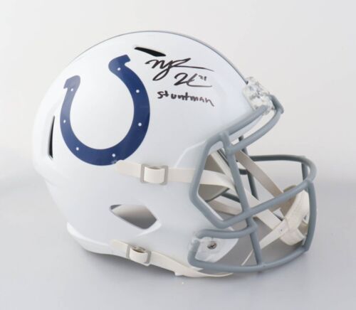 Nyheim Hines Signed Indianapolis Colts Lunar Eclipse Replica NFL Helmet w/ COA