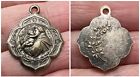 Vintage Made in Italy Art Nouveau ST. ANTHONY Small Silver Tone Medal Pendant