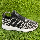 Adidas Swift Run Leopard Black White Womens Size 8 Running Shoes Sneakers BD7962