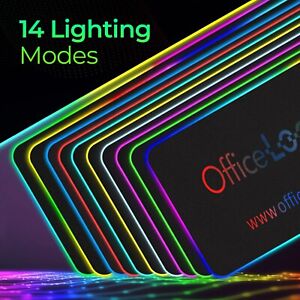Large RGB LED Mouse Pad - Illuminated Gaming Mat for Precision and Style