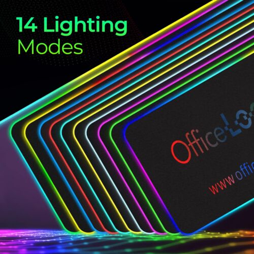 Large RGB LED Mouse Pad - Illuminated Gaming Mat for Precision and Style