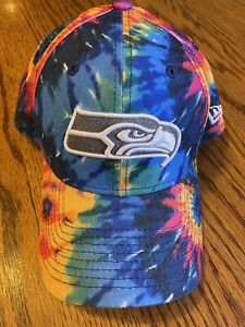 New ListingSeattle Seahawks NFL Hat Tie Dye Crucial Catch Cap Logo Fitted Small/ Medium EXC