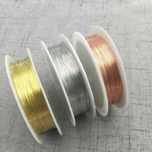 0.2mm-1mm Copper Wire Craft Wire Beaded Cord Wrap DIY Jewelry Making Supplies