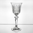 Bohemia Crystal Queens Lace Cut Port Wine Glass, Vintage Knob Stem, 2oz, 5 7/8