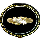 Real Diamond Cluster -9ct Solid Gold Ring - 2.65 grams - Size N 1/2