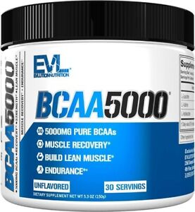 Evlution EVL Bcaas Amino Acids Powder - BCAA Powder Post Workout Recovery Drink.