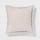 Euro Cotton Linen Blend Chambray Decorative Throw Pillow Natural - Threshold