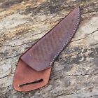 9”Overall Genuine Leather Sheath 6”Fixed Blade 2” Width Knife Case EDC