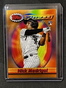 2021 Topps Finest Flashbacks Gold Refractor /50 Nick Madrigal #135 Rookie Cubs