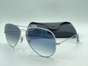 Ray Ban RB3025 003/3F 62mm AVIATOR Silver; BLUE GRADIENT AUTHENTIC ITALY