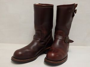 Men's Chippewa 91068 Engineer Boots Shoes Burgundy 8.5E