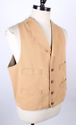 Wah Maker Western Cotton Waist Coat Vest Brown Men's Size XL USA