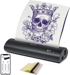VLOXO Thermal Transfer Tattoo Printer Cordless + 10pcs Tattoo Transfer Paper