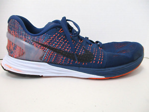 Nike Shoes Mens 11 Blue Orange Lunarglide 7 Sneakers 747355-404 Running Sports